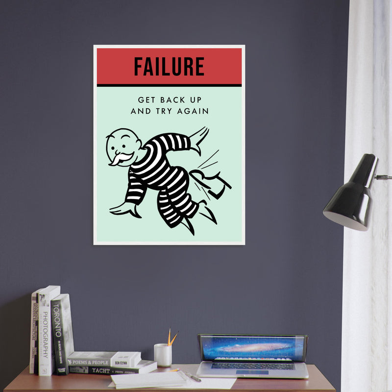 Failure Wooden Framed Poster