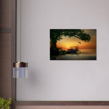 Boat Sunset Canvas Print | Sunset Art | Millionaire Mindset Artwork