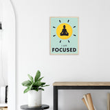 Focused Wooden Framed Poster