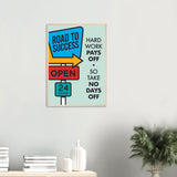 Success Wooden Framed Poster