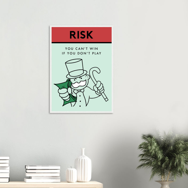 Risk Wooden Framed Poster