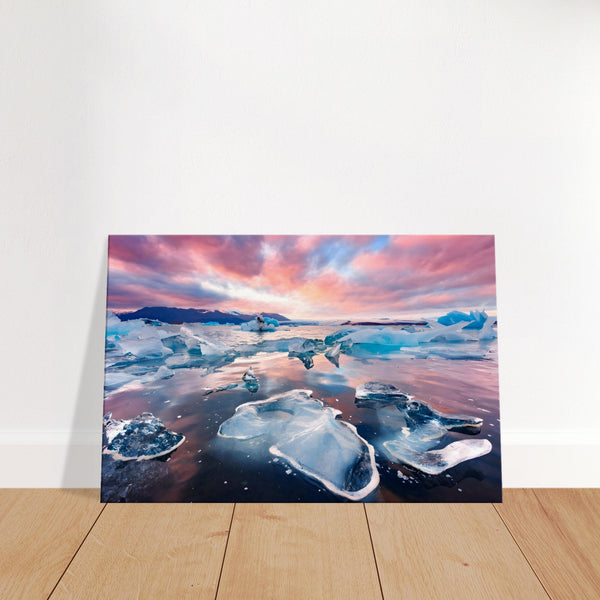 Landscape Wall Art |Icebergs Canvas Print| Millionaire Mindset Artwork