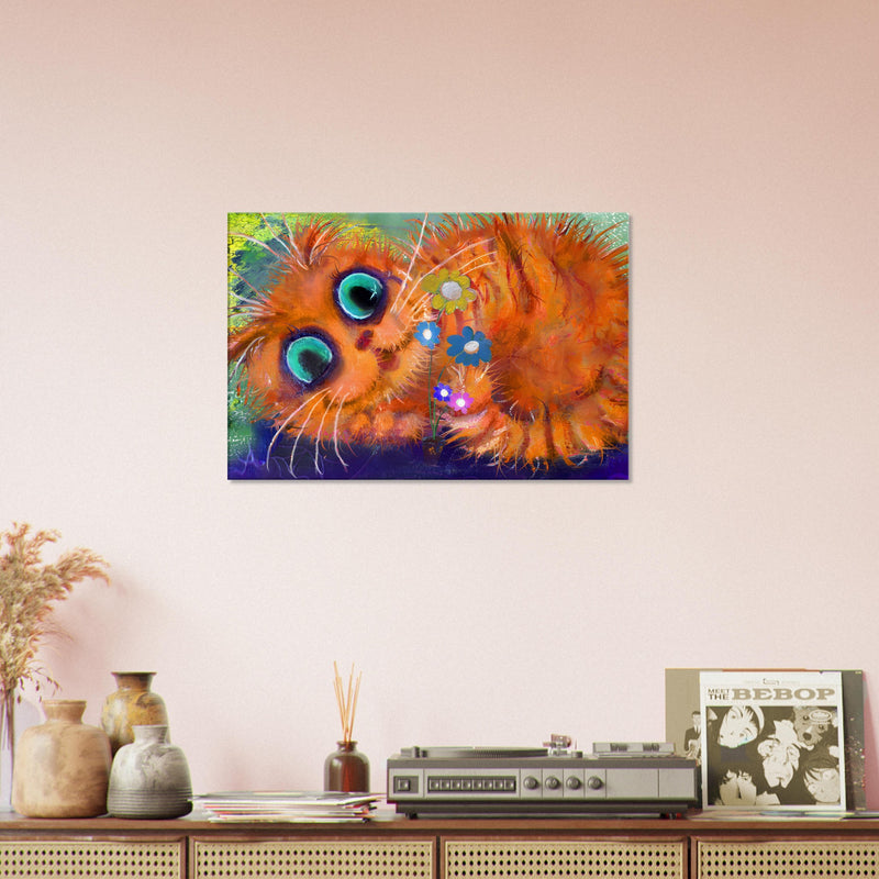 Cute Cat Art | Adorable Cat Canvas Print | Millionaire Mindset Artwork