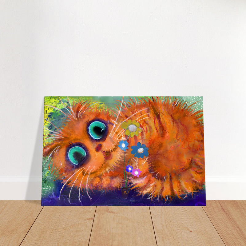 Cute Cat Art | Adorable Cat Canvas Print | Millionaire Mindset Artwork